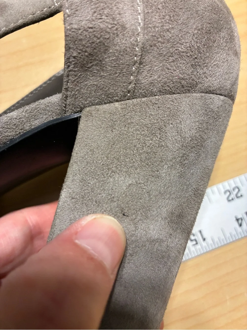 Nine West Grey Suede Chunky Platform Heels Size 10.5